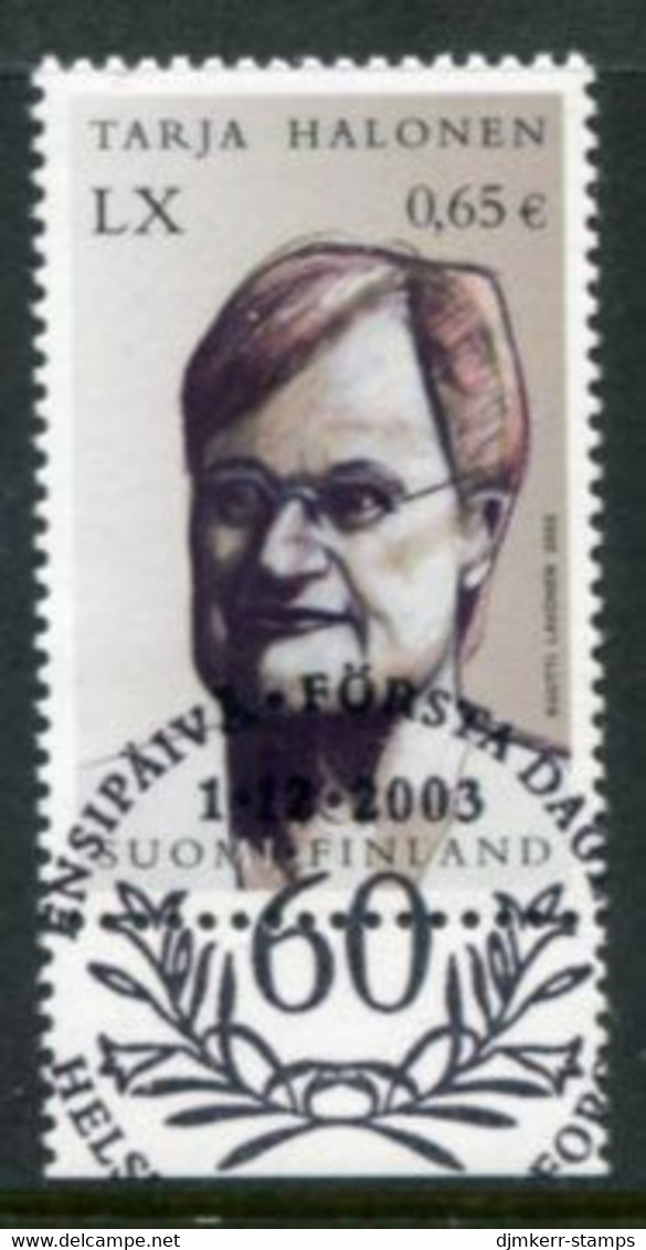 FINLAND 2003 Halonen Birth Anniversary Used.  Michel  1679 - Gebraucht