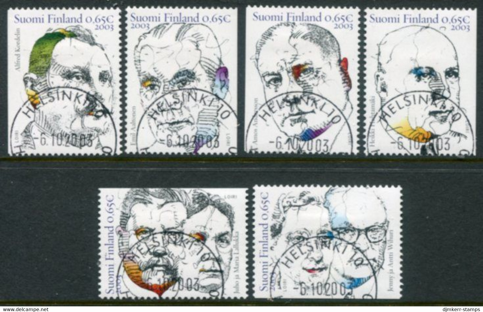 FINLAND 2003 Patrons Of Science And Culture Used.  Michel  1664-69 - Used Stamps