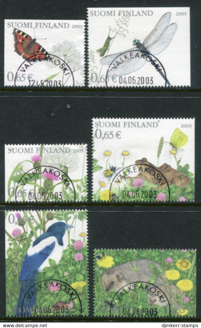 FINLAND 2003 Summer Singles Ex Block Used.  Michel  1657-62 - Usados