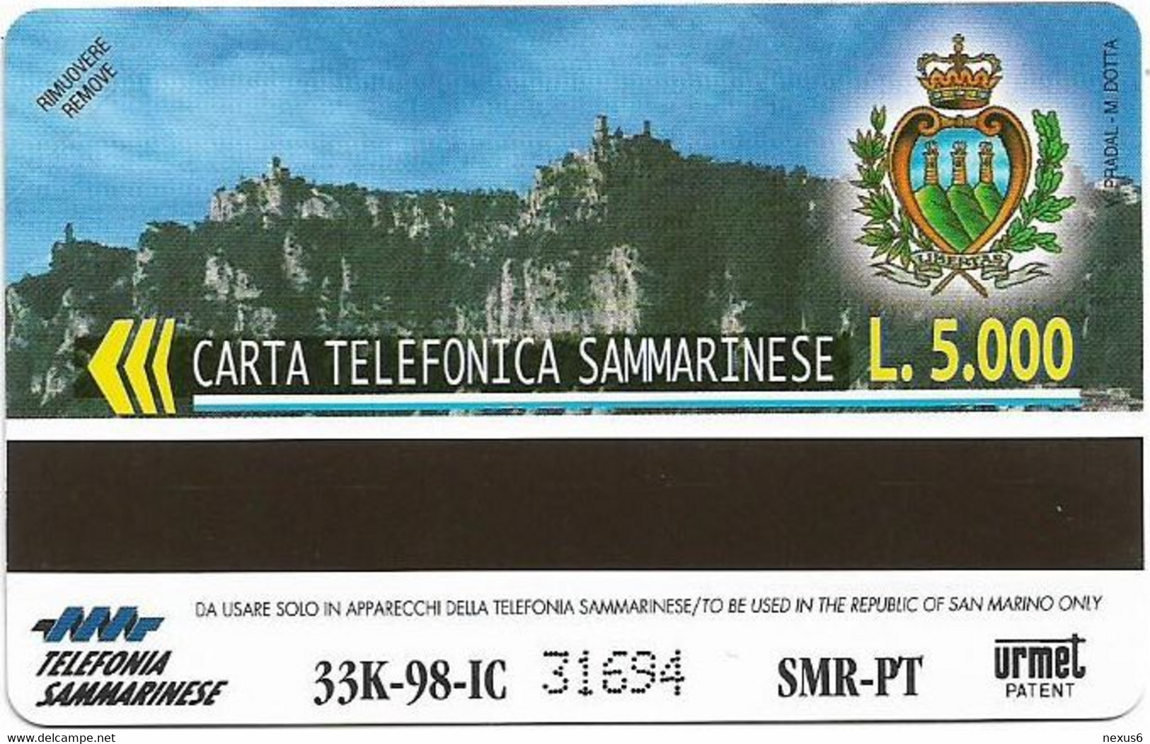 San Marino (URMET) - RSM-031 - Football France '98 - Ball - 05.1998, 5.000L, 33.000ex, Mint - San Marino