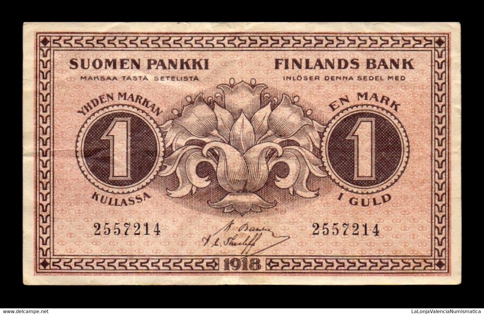 Finlandia Finland 1 Markkaa 1918 Pick 35 (5) MBC VF - Finland