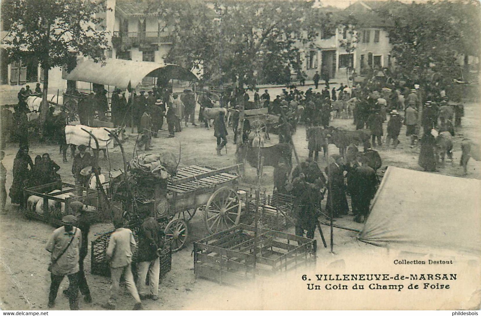 LANDES  VILLENEUVE DE MARSAN  Un Coin Du Champ De Foire (anglinfghe) - Villeneuve De Marsan