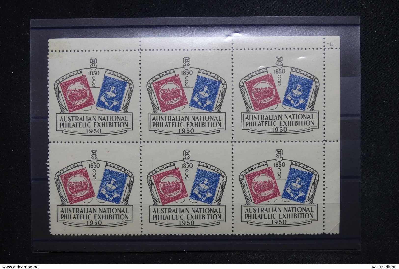 AUSTRALIE - Bloc De 6 Vignettes De L'Exposition Philatélique De 1950 - L 121621 - Mint Stamps