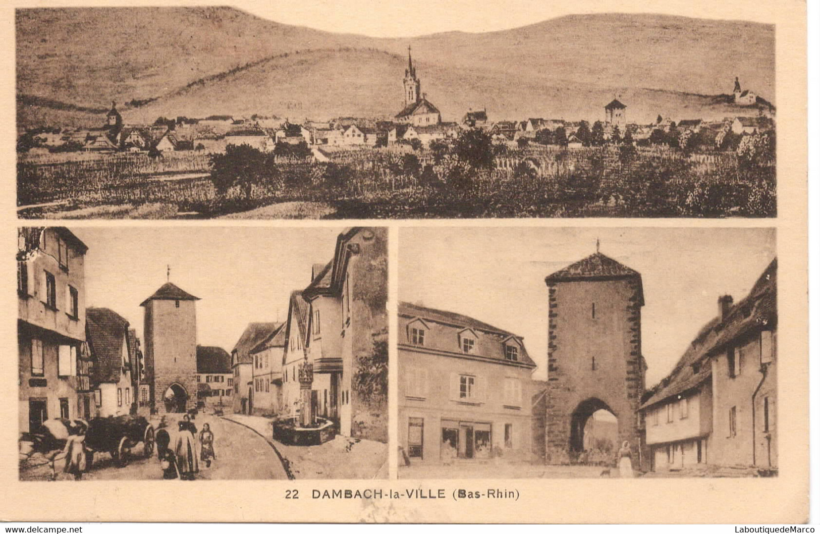 67 - Dambach-la-Ville - Plusieurs Endroits De La Ville - Dos Divisé - Dambach-la-ville