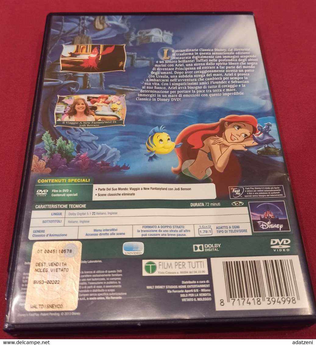 DVD LA SIRENETTA EDIZIONE SPECIALE DURATA 72 MINUTI GENERE ANIMAZIONE - Dessin Animé