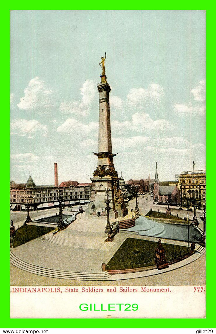 INDIANAPOLIS, IN - STATE SOLDIERS AND SAILORS MONUMENT -  A. C. BOSSELMAN & CO - - Indianapolis