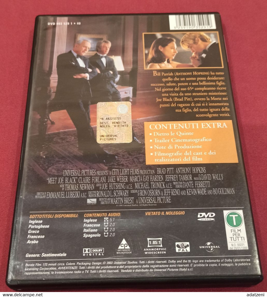 DVD VI PRESENTO JOE BLACK DURATA 173 MINUTI GENERE SENTIMENTALE - Romantique