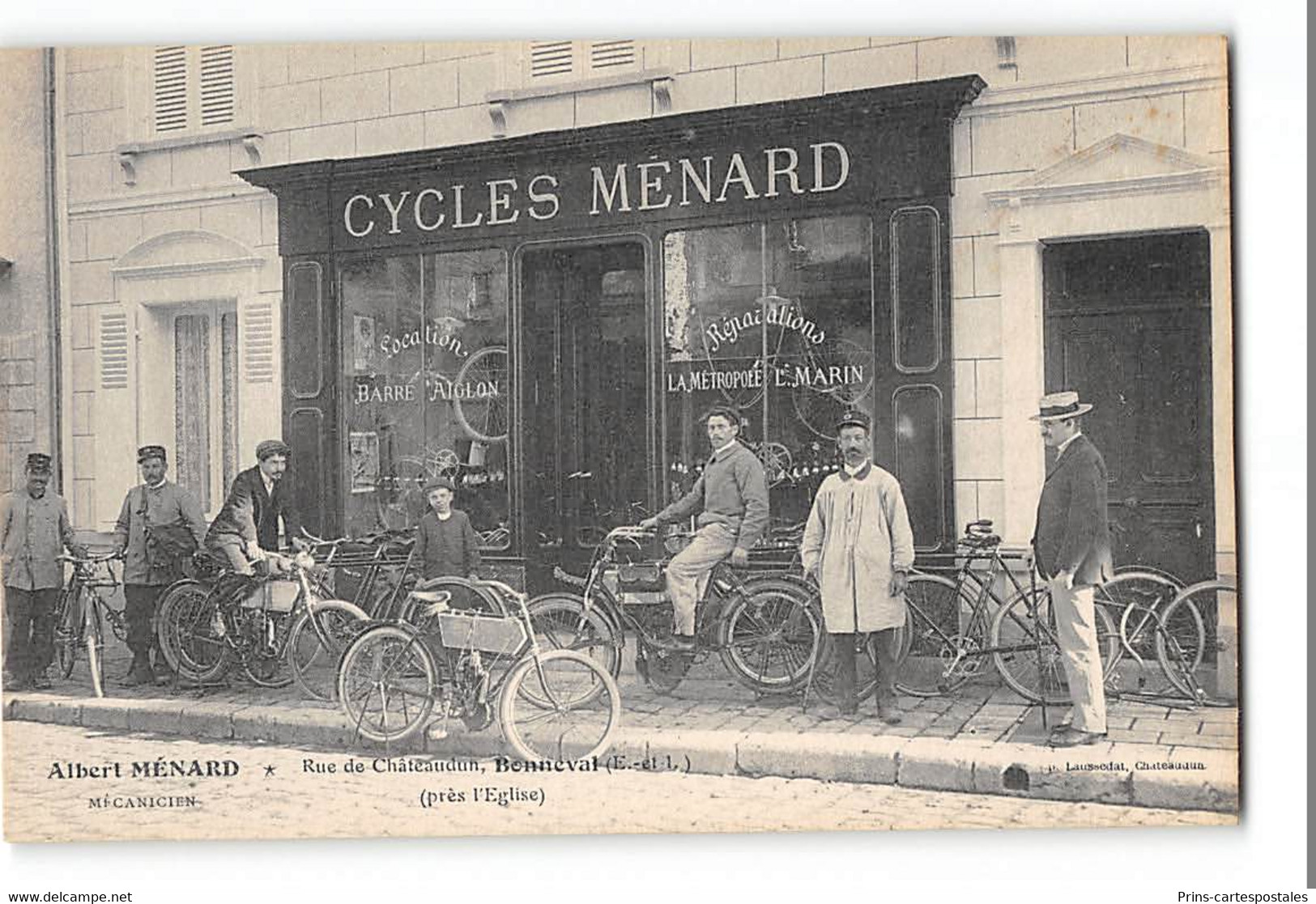 CPA 28 Bonneval Cycles Menard Rue De Chateaudun - Bonneval