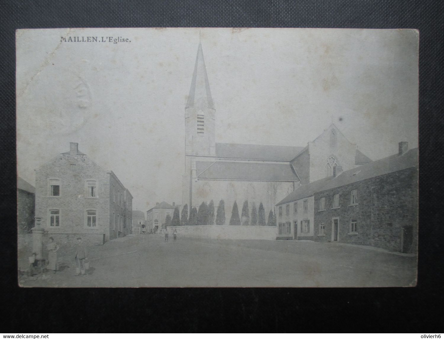 CP BELGIQUE (V2210) MAILLEN ASSESSE (2 Vues) L'église Marcophilie HERVE COURRIERE 1912 + 2 - Edit NL - Assesse