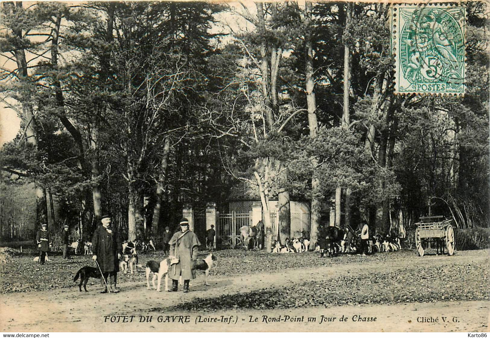 Le Gâvre * La Forêt * Le Rond Point Un Jour De Chasse à Courre * Vénerie - Le Gavre