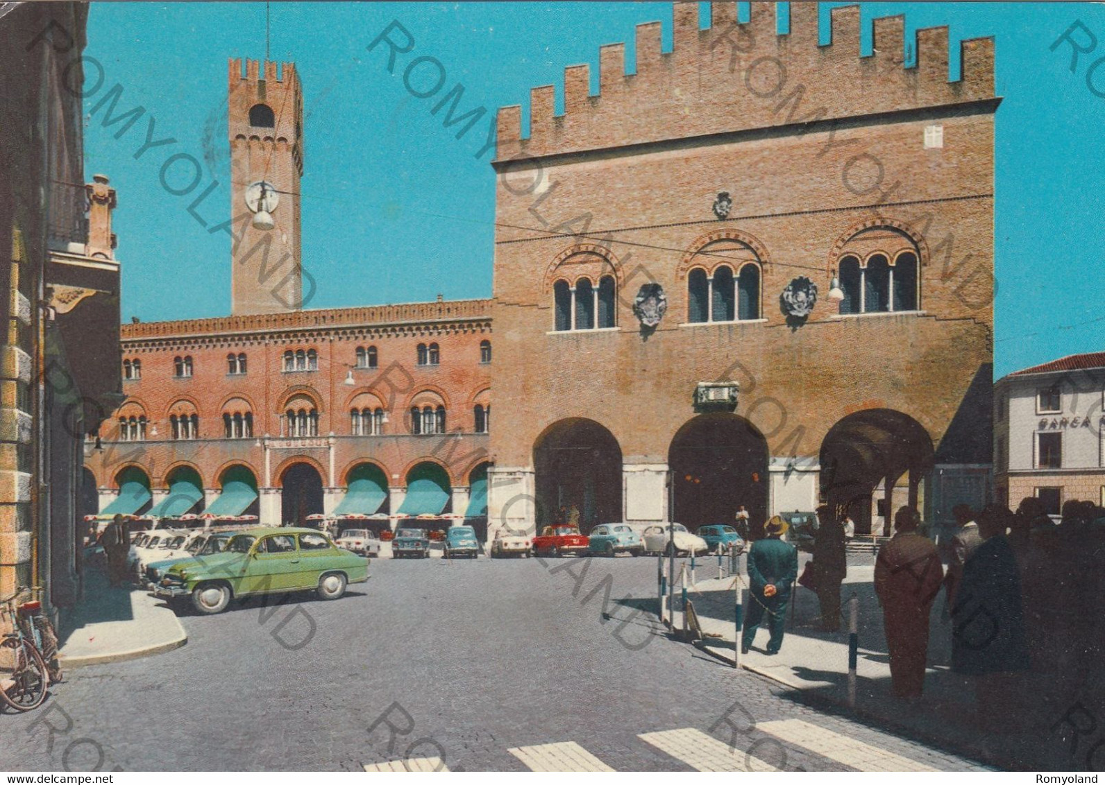 CARTOLINA  TREVISO,VENETO,PIAZZA DEI SIGNORI,STORIA,MEMORIA,RELIGIONE,IMPERO ROMANO,BELLA ITALIA,VIAGGIATA 1970 - Treviso