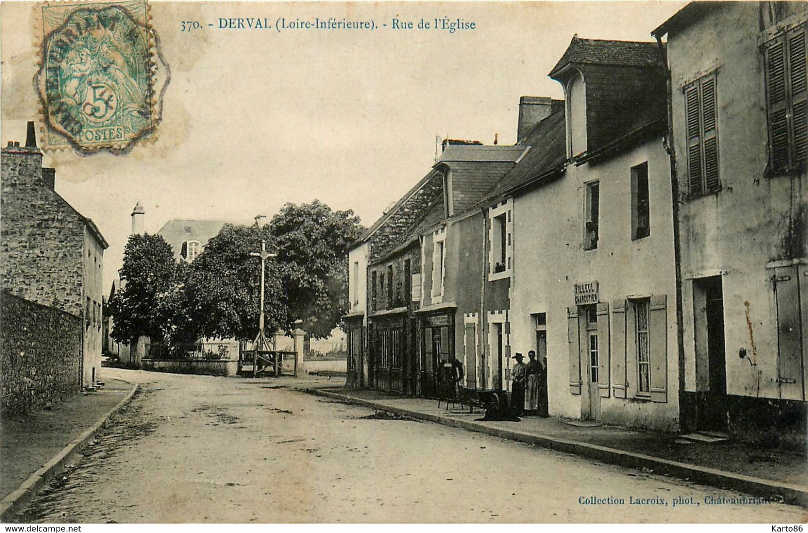 Derval * La Rue De L'église * Charcutier FILLEUL - Derval