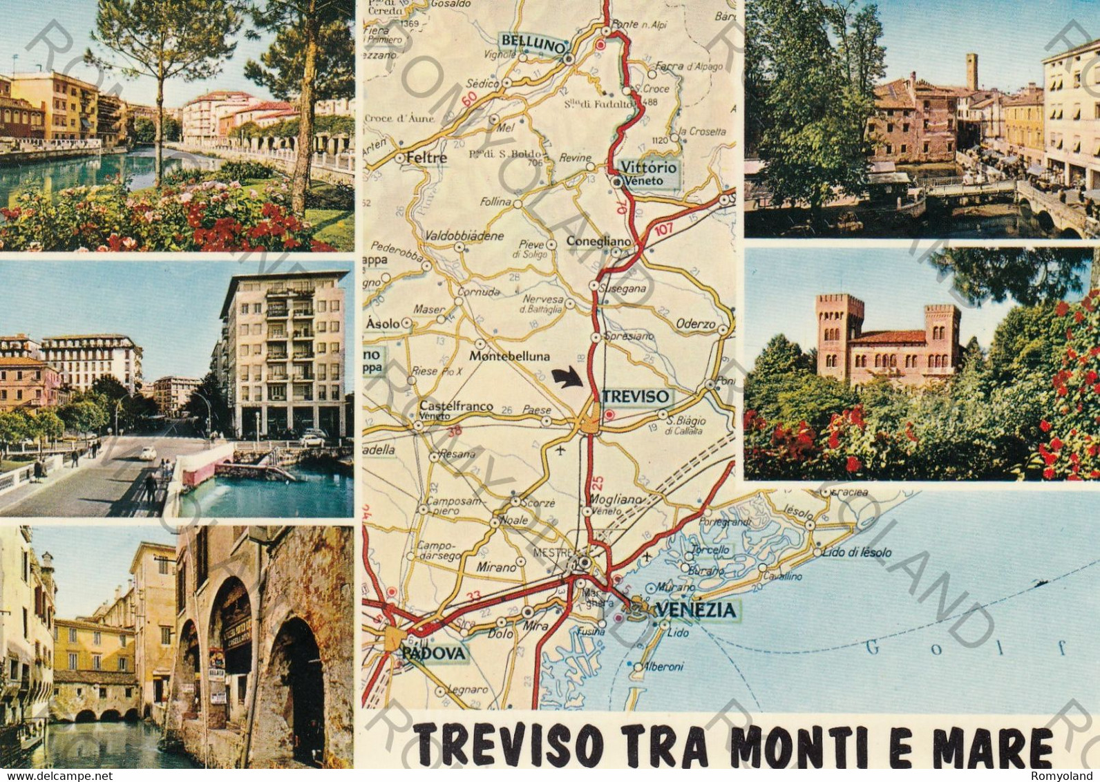 CARTOLINA  TREVISO,VENETO,TRA MONTI E MARE,MEMORIA,RELIGIONE,STORIA,MEMORIA,IMPERO ROMANO,BELLA ITALIA,NON VIAGGIATA - Treviso