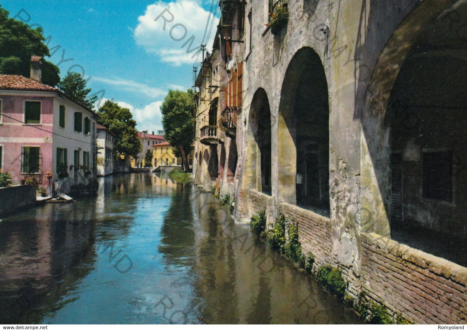 CARTOLINA  TREVISO,VENETO,CANALE E SOTTOPORTICO DEI BURANELLI,STORIA,MEMORIA,IMPERO ROMANO,BELLA ITALIA,NON VIAGGIATA - Treviso