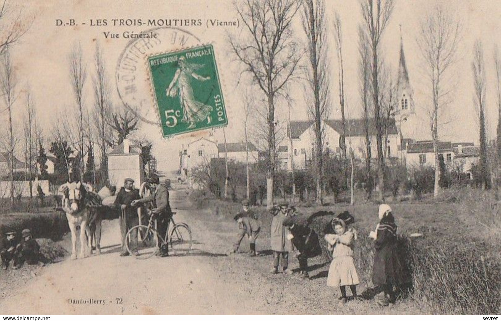 LES TROIS MOUTIERS. -  Vue Générale. Superbe Cliché - Les Trois Moutiers