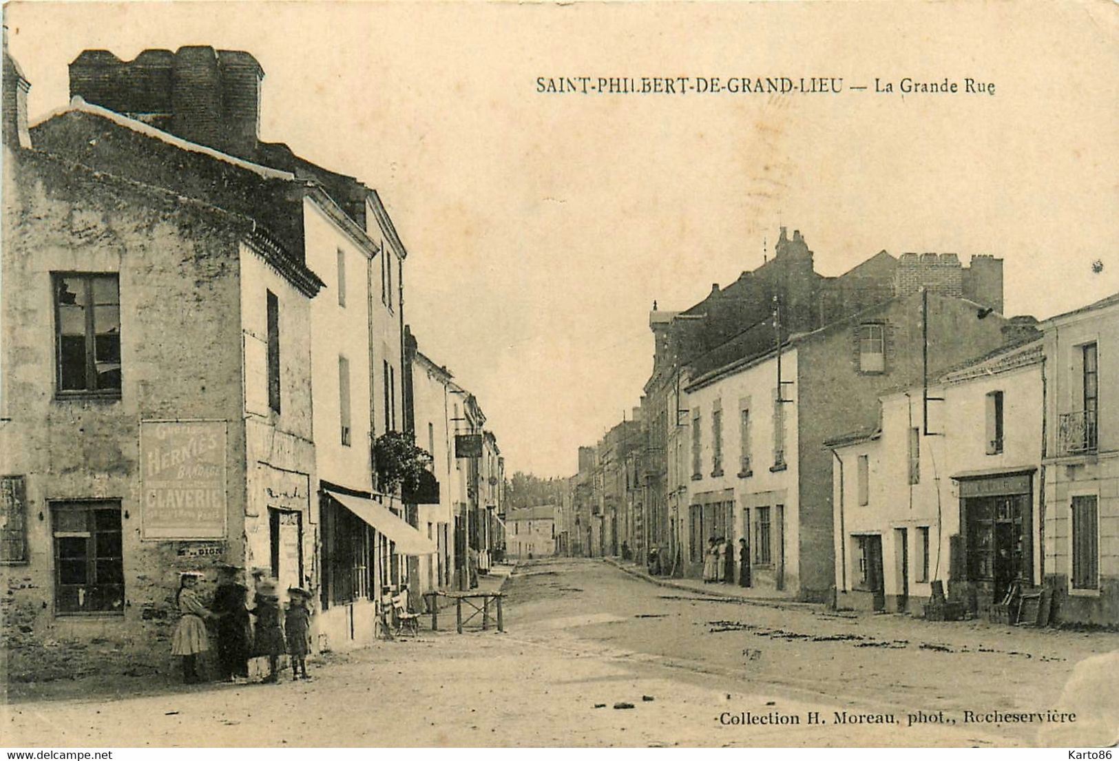 St Philbert De Grand Lieu * La Grande Rue Du Village * Café - Saint-Philbert-de-Grand-Lieu