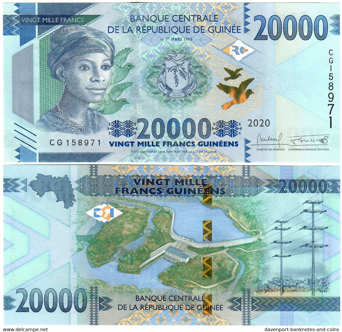 Guinea 20000 Francs 2020 UNC - Guinee