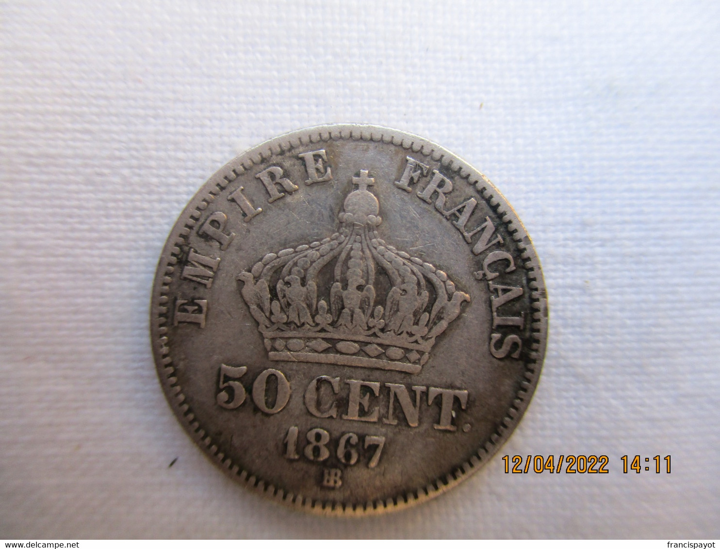 50 Centimes 1867 BB - 50 Centimes