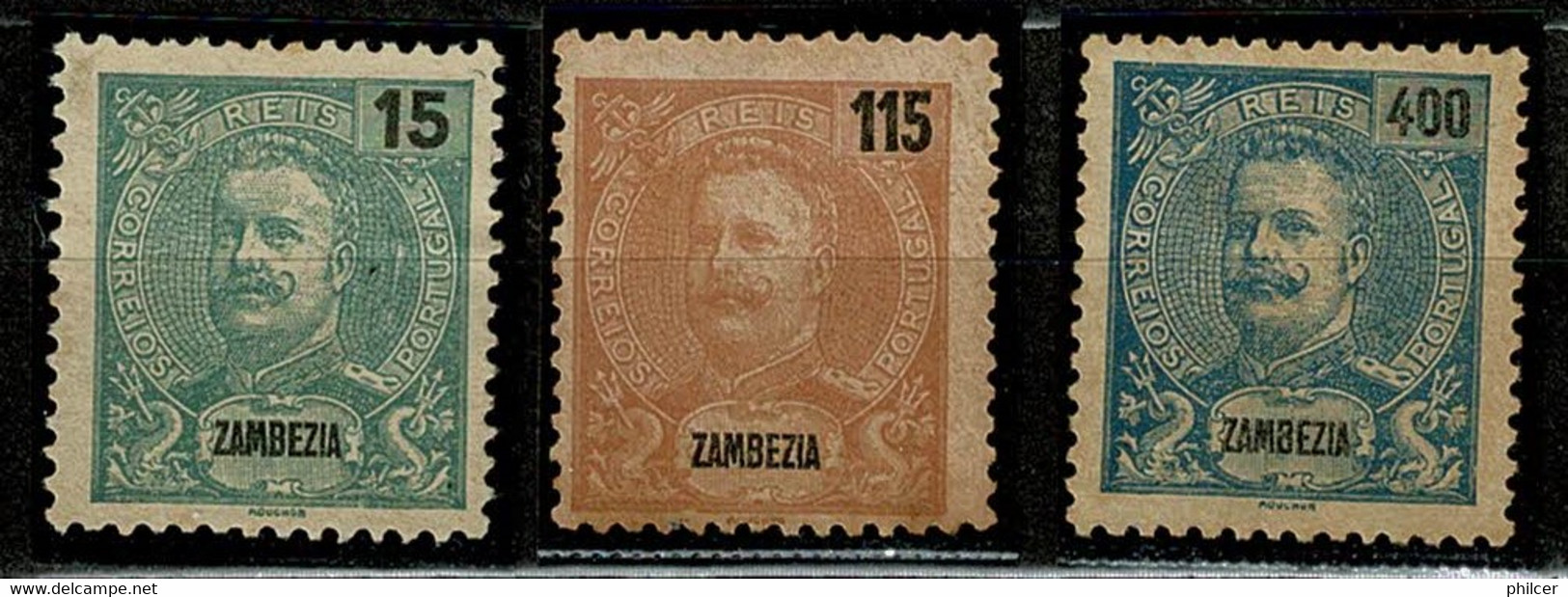 Zambézia, 1903, # 46, 51, 53, MNG - Sambesi (Zambezi)