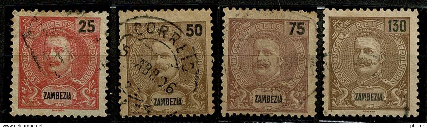 Zambézia, 1903, # 47/8, 50, 52, Used - Zambèze