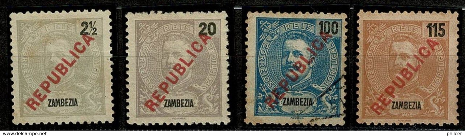 Zambézia, 1917, # 90, 94, 96/7, MNG And Used - Zambezia