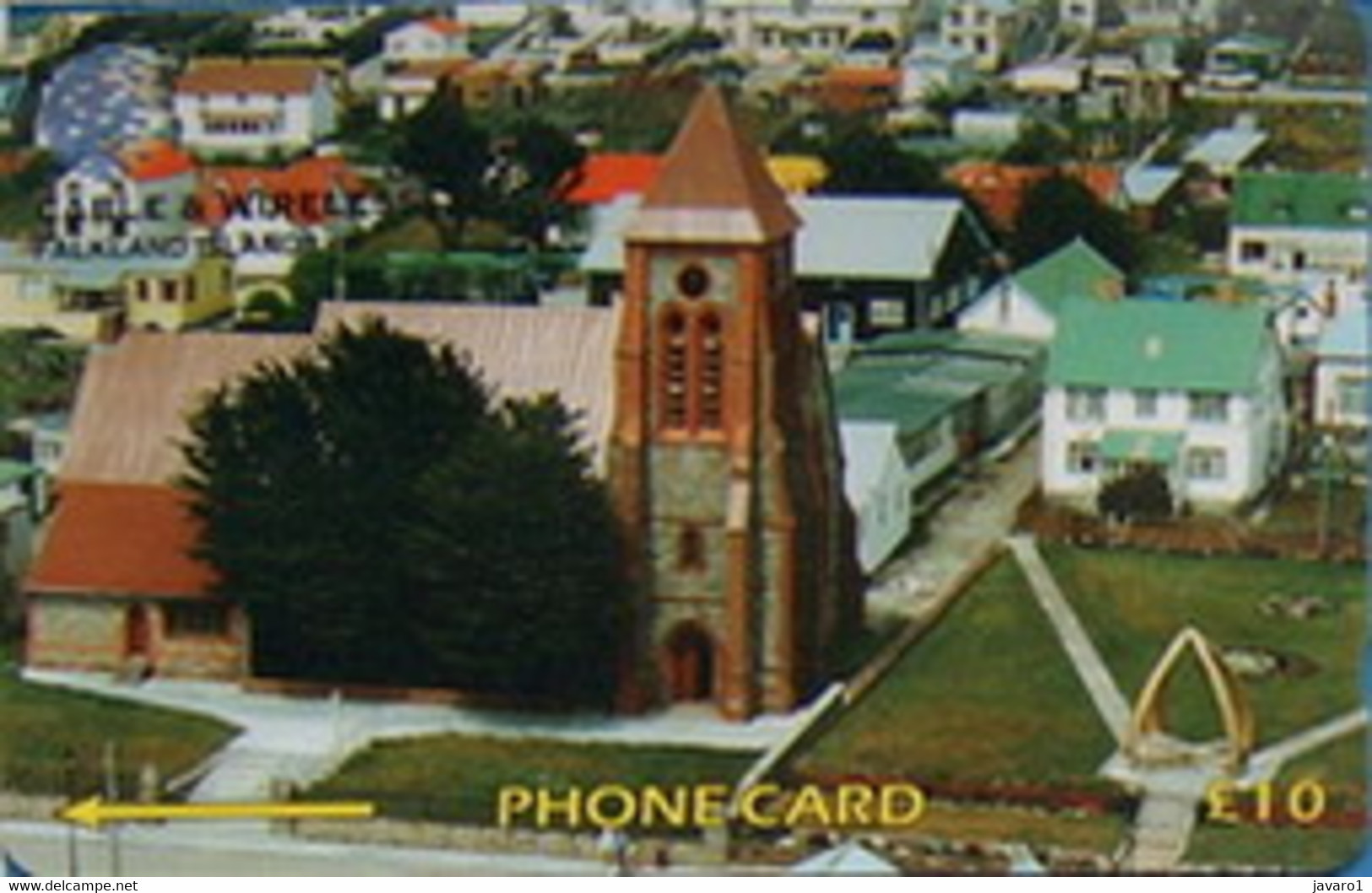 FALKLANDS : 195A L. 10 Christ Church , Stanley USED - Falkland