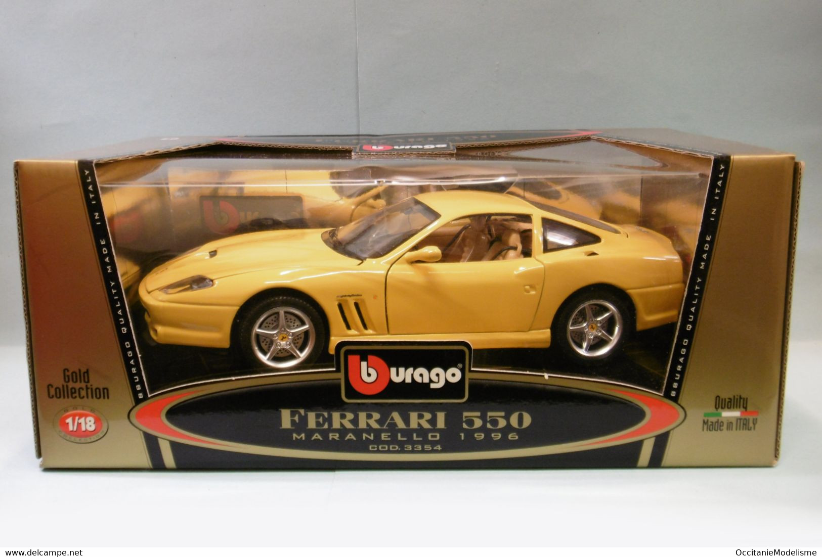 Bburago - FERRARI 550 MARENELLO 1996 Jaune Réf. 3354 Burago BO 1/18 - Burago