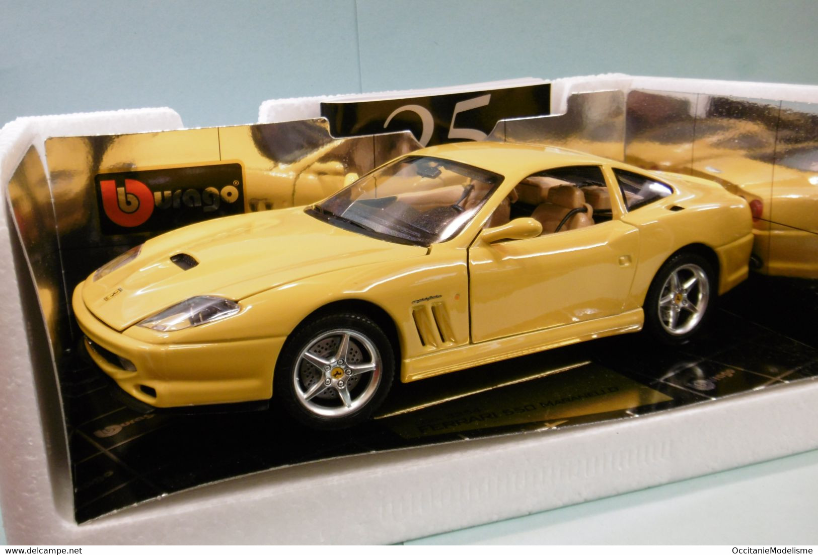 Bburago - FERRARI 550 MARENELLO 1996 Jaune Réf. 3354 Burago BO 1/18 - Burago