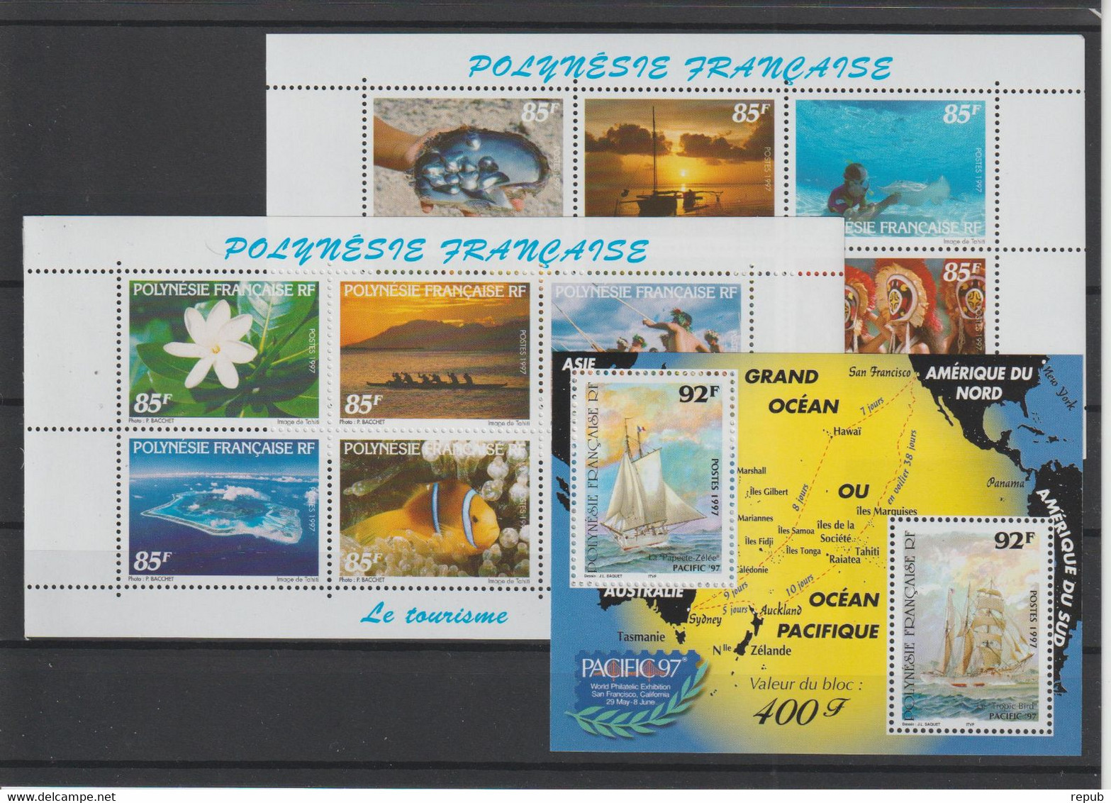 Polynésie Année Complète 1997, 524 à 554, 31 Val + BF 22 ** MNH - Komplette Jahrgänge