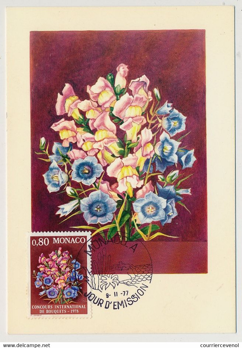 MONACO - 2 Cartes Maximum -  Concours International De Bouquets 1978 - Monaco-A - 9/11/1977 - Maximum Cards