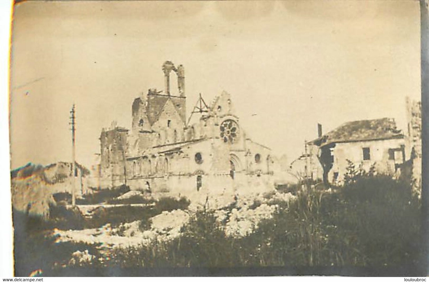 EGLISE DE BETHENY 05/1916  PHOTO ORIGINALE  6.50 X 4.50 CM - Oorlog, Militair