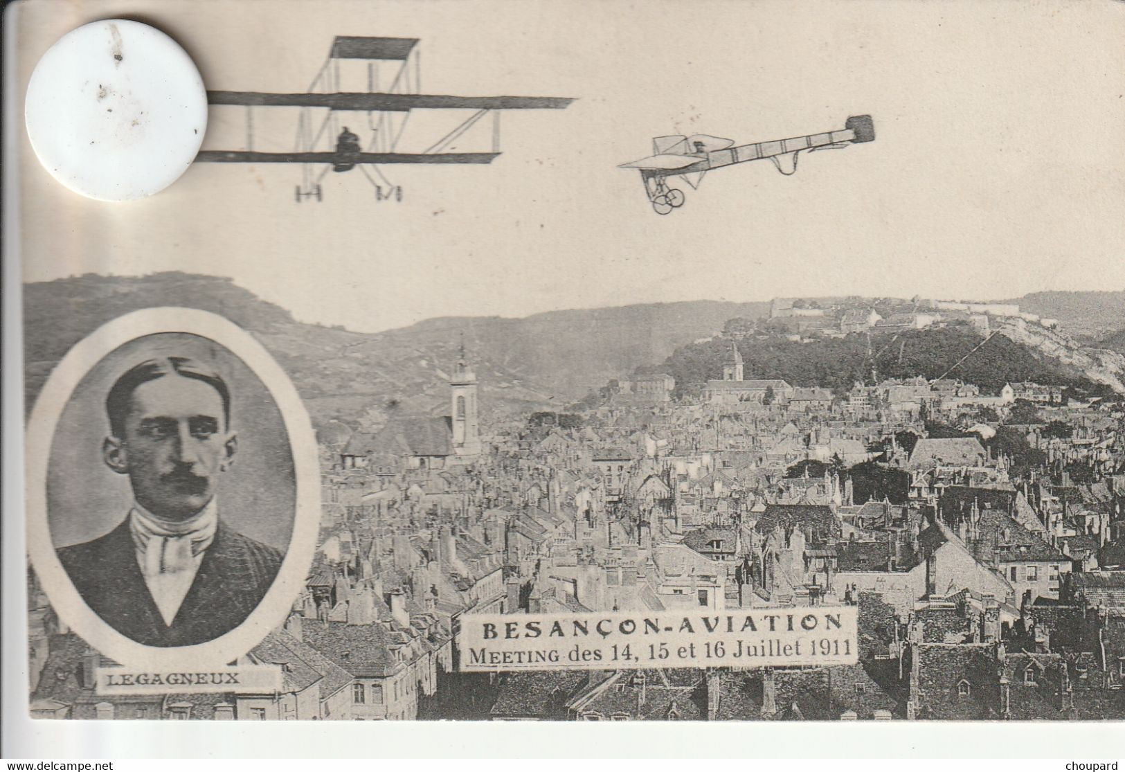 25 -Très Belle Carte Postale Ancienne BESANCON AVIATION     Meeting  Juillet 1911 - Besancon