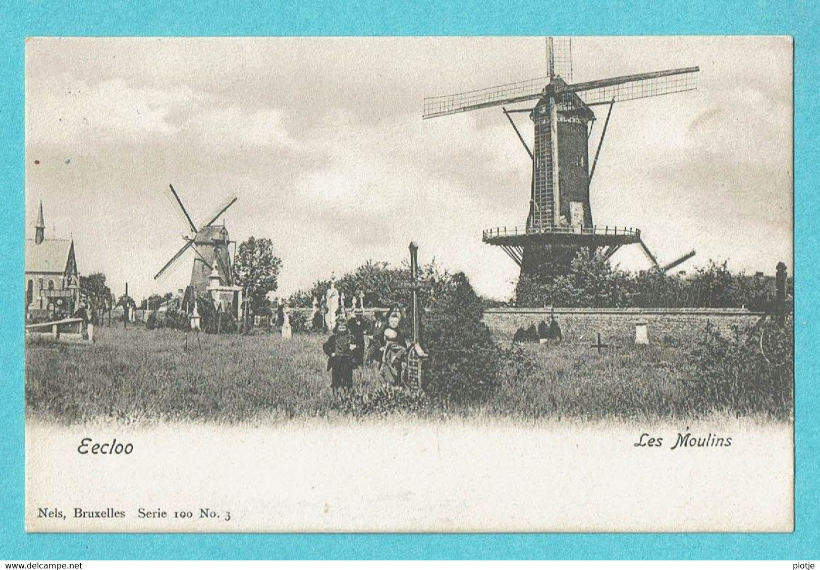 * Eeklo - Eecloo (Oost Vlaanderen) * (Nels, Série 100, Nr 3) Moulin, Molen, Muhle, Mill, Animée, Enfants, Unique, TOP - Eeklo