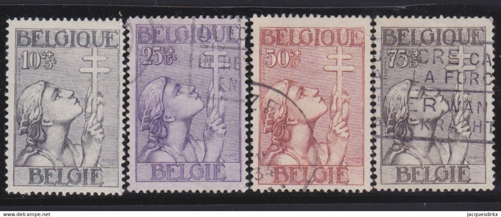 Belgie   .    OBP   .   327/330  (327: *)     .    O     .    Gebruikt   .   /    .   Oblitéré - Usati