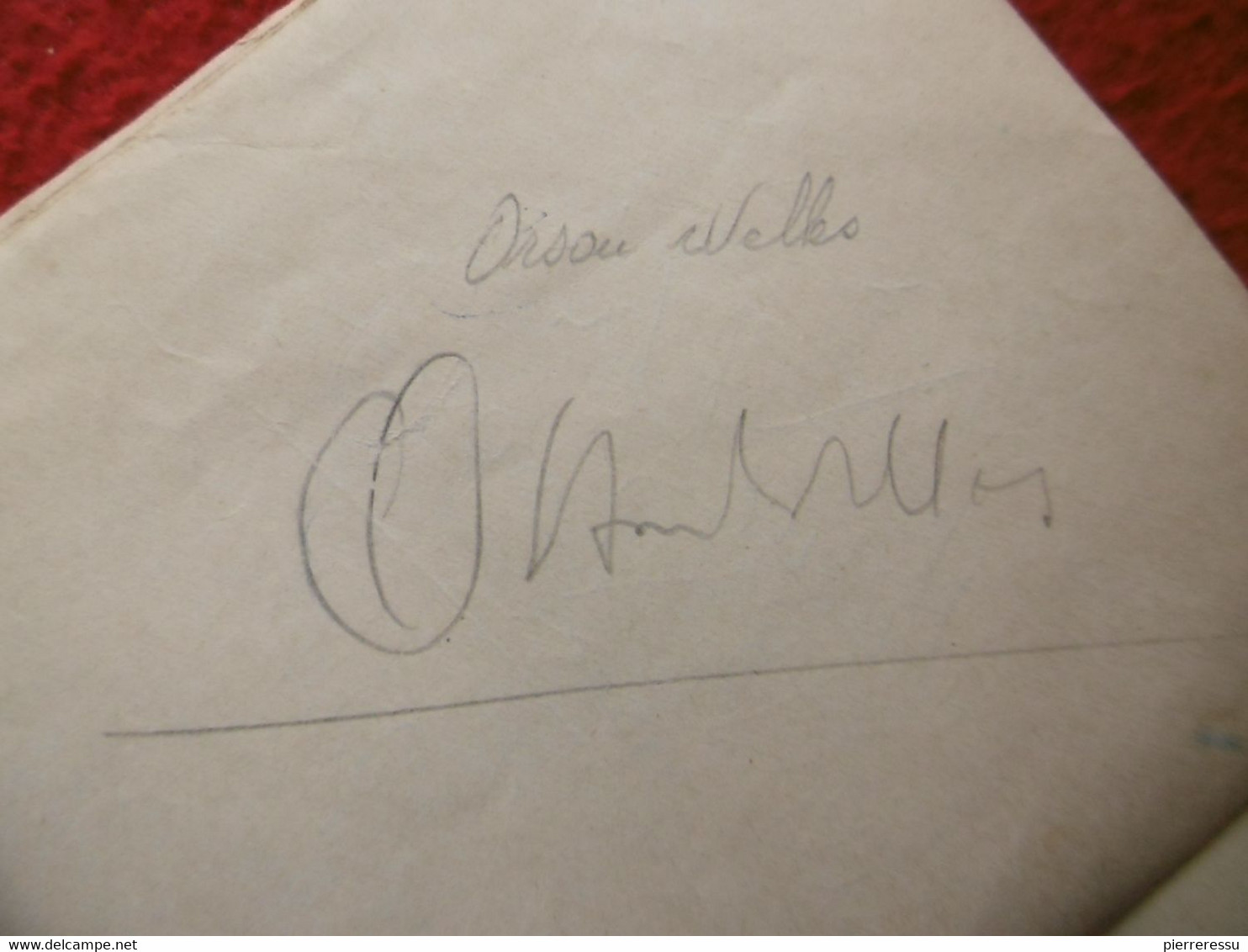 AUTOGRAPHE ORSON WELLES MICHELE MORGAN RAYMOND SOUPLEX PIERRE BALMAIN ORANE DEMAZIS REGGIANI LUIS MARIANO LISTE