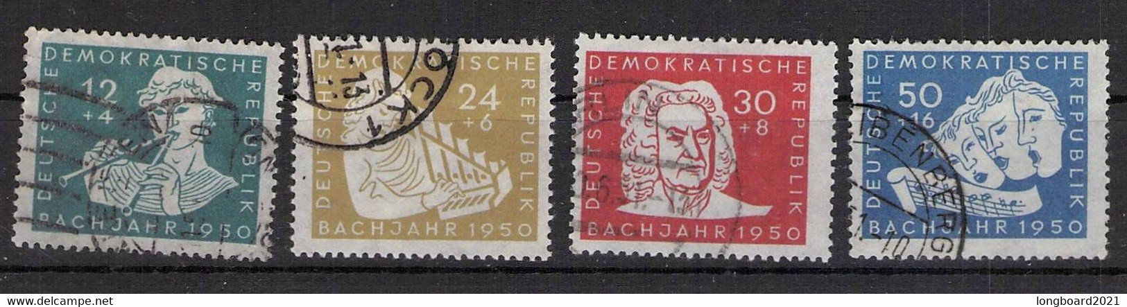 DDR - SATZ 1950 TODESTAG BACH Mi #256-259 - Used Stamps