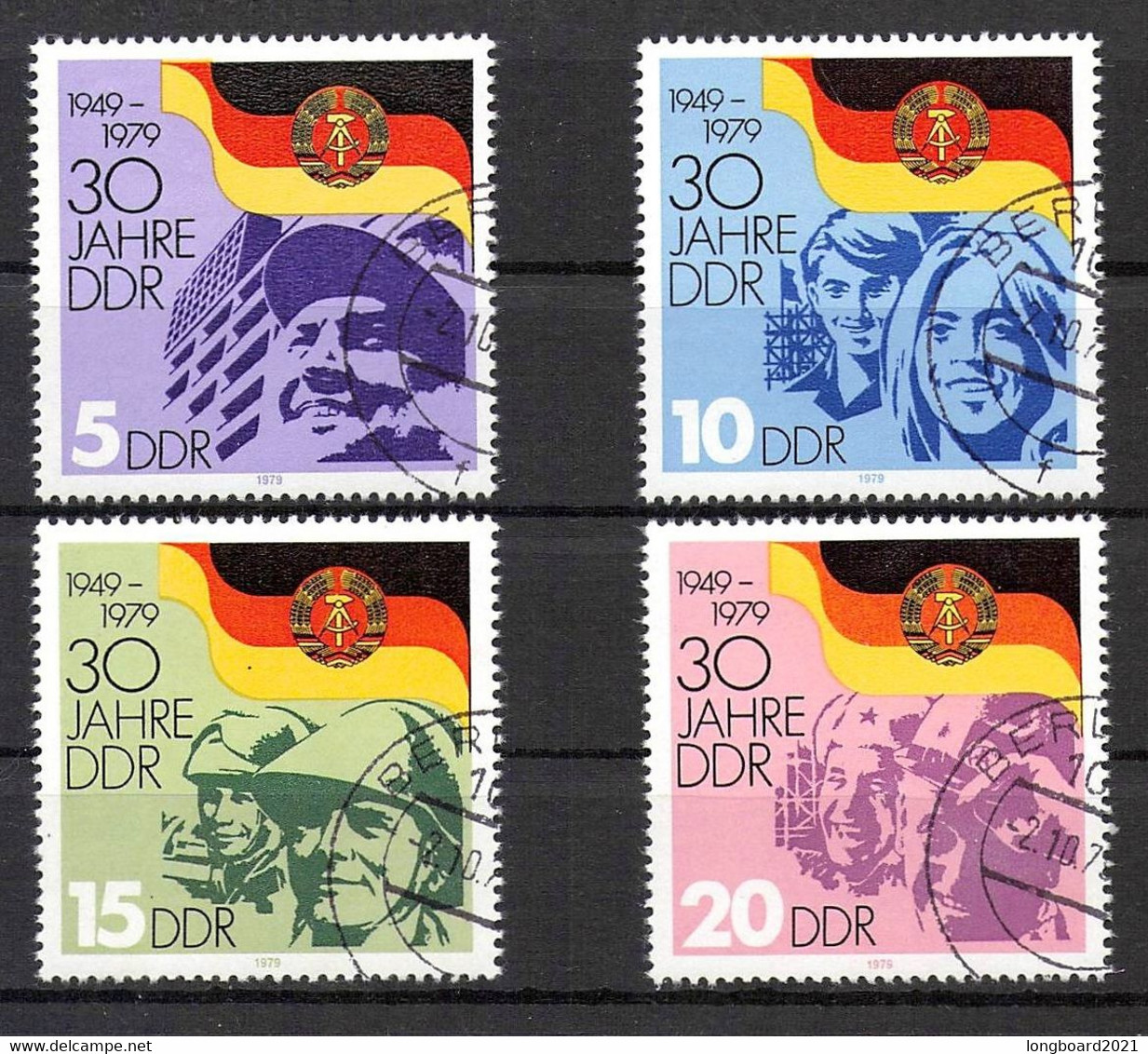 DDR - SATZ 1979 30 JAHRE DDR Mi #2458-2461 - Usati