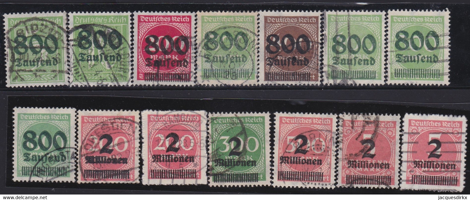 Deutsches Reich   .    Michel   .   301A/312B (ohne 307A)    .    O    .   Gestempelt   .    /    .   Cancelled - Used Stamps