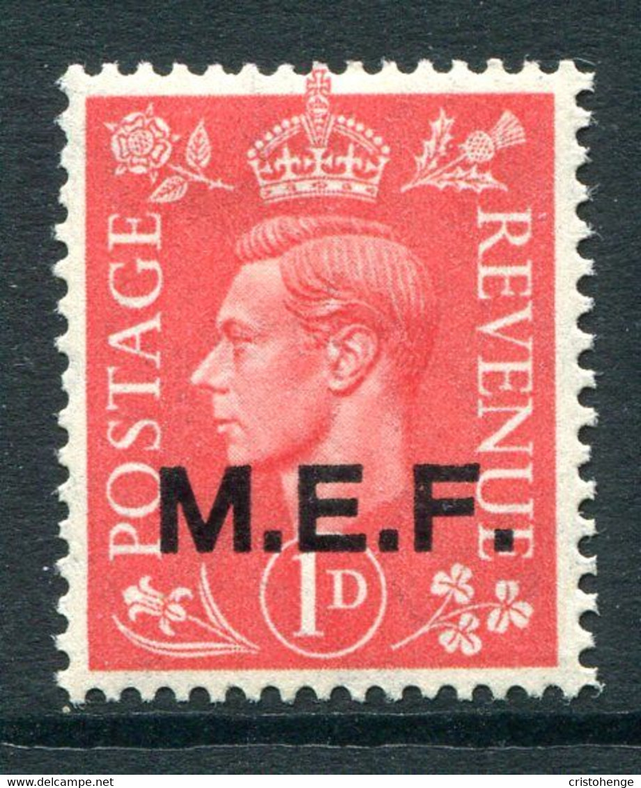 British Occ. Italian Colonies - M.E.F. - 1943-47 KGVI - 1d Pale Scarlet LHM (SG M11) - British Occ. MEF