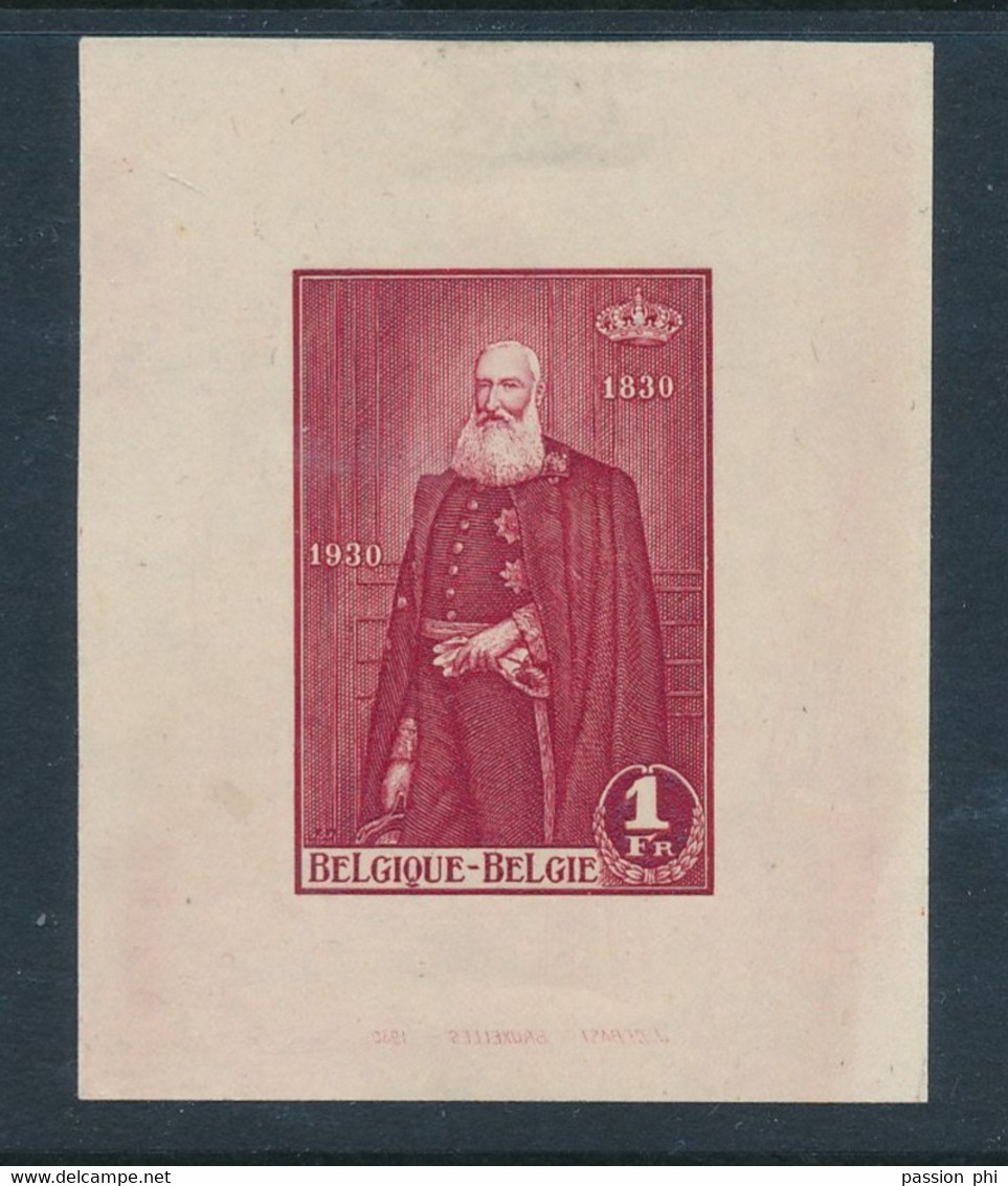 BELGIUM PROOF ESSAI JEAN DE BAST CENTENAIRE DE L'INDEPENDANCE LEOPOLD II EN ROUGE STES 3974 - Probe- Und Nachdrucke