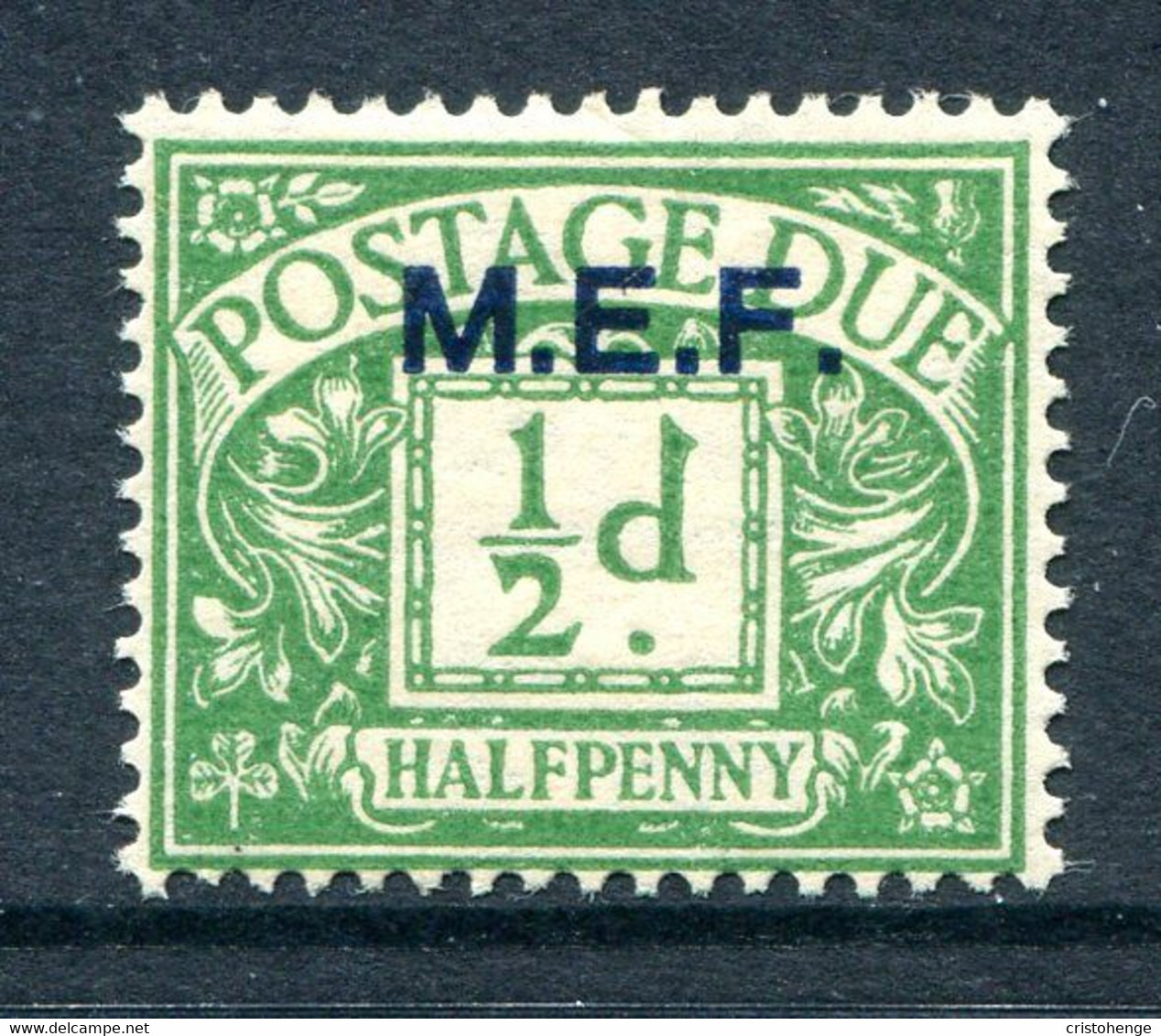 British Occ. Italian Colonies - M.E.F. - 1942 KGVI - Postage Dues - ½d Emerald LHM (SG MD1) - British Occ. MEF