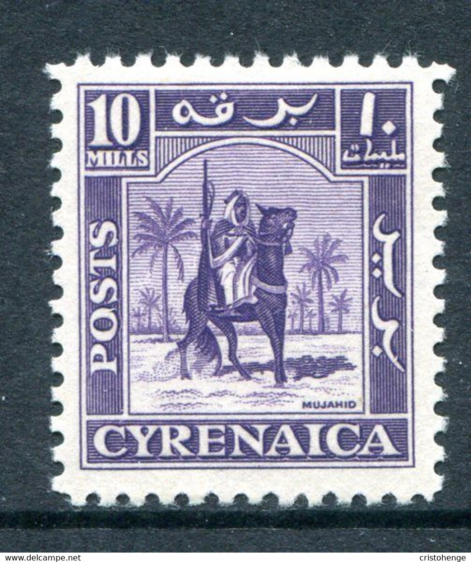 British Occ. Italian Colonies - Cyrenacia - 1950 Mounted Warrior - 10m Violet LHM (SG 142) - Cirenaica