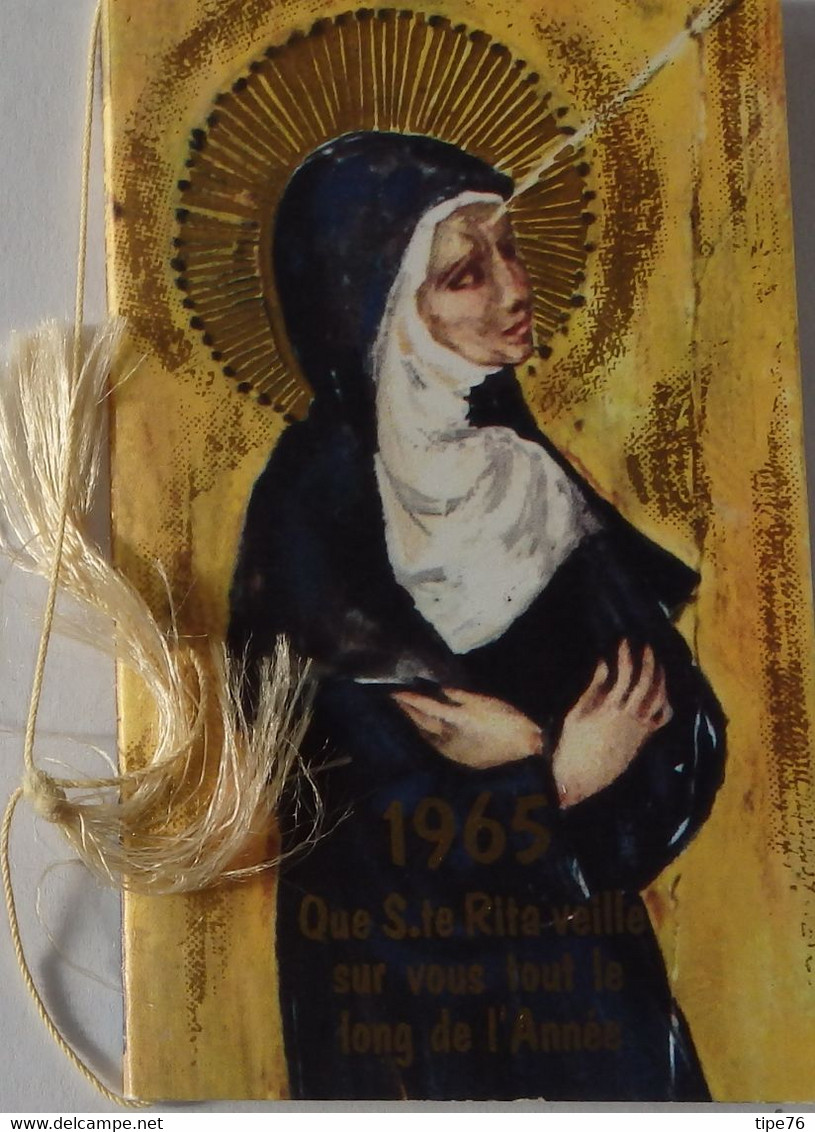 Petit Calendrier Poche Religieux 1965 Sainte Ste Rita - Petit Format : 1961-70