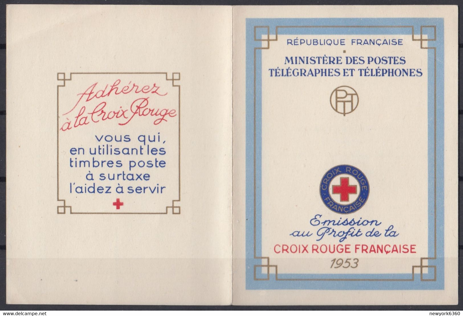 FRANCE  CARNET CROIX ROUGE 1953 N° 2002 NEUF ** MNH - Cruz Roja