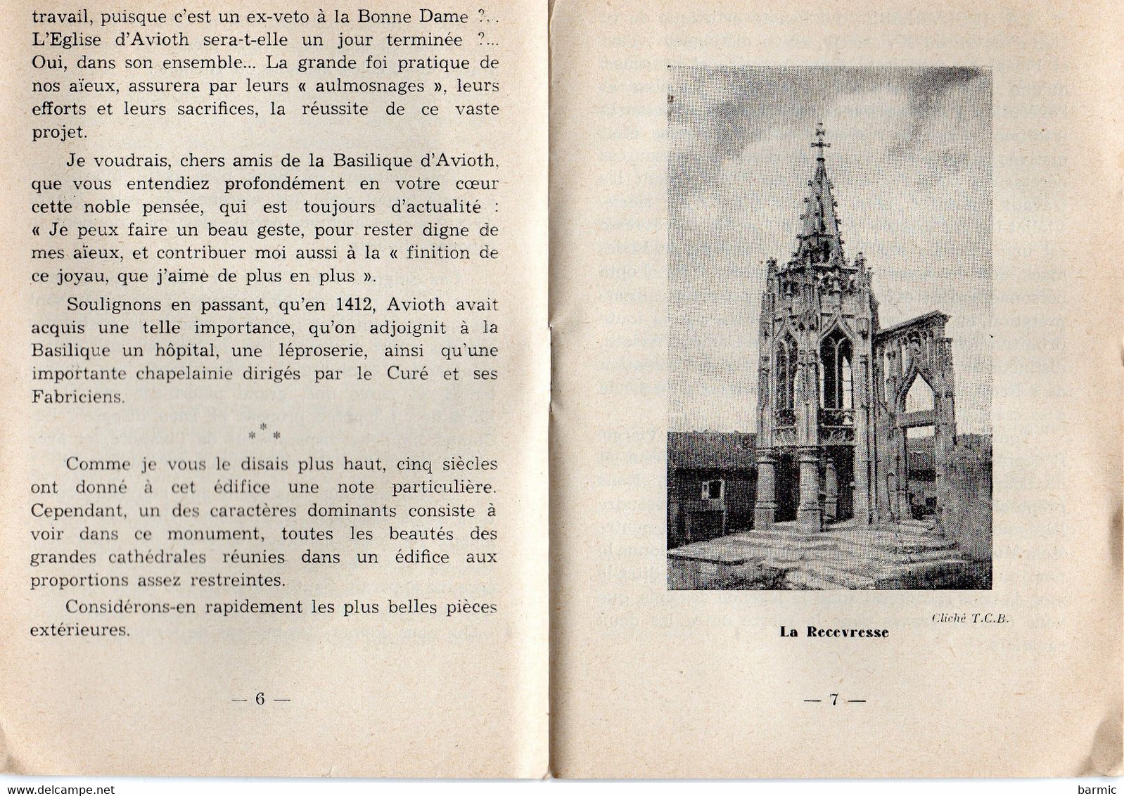 LIVRET VISITE DE LA BASILIQUE AVIOTH COULEUR REF 1839 - Architecture