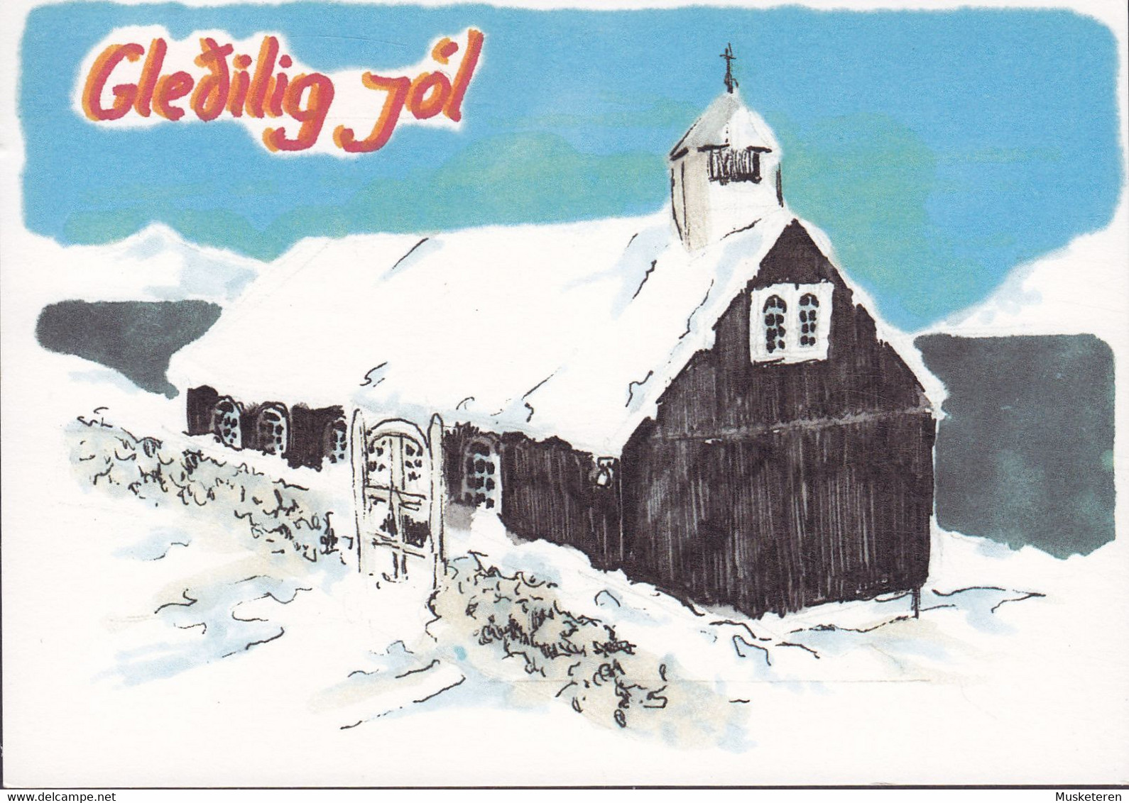 Faroe Islands PPC Gledilig Jol FLOGPOSTUR Hjalmar Jacobsen's Bókhandil TÓRSHAVN 1985 Christmas Seal Scouts Pfadfinder - Féroé (Iles)