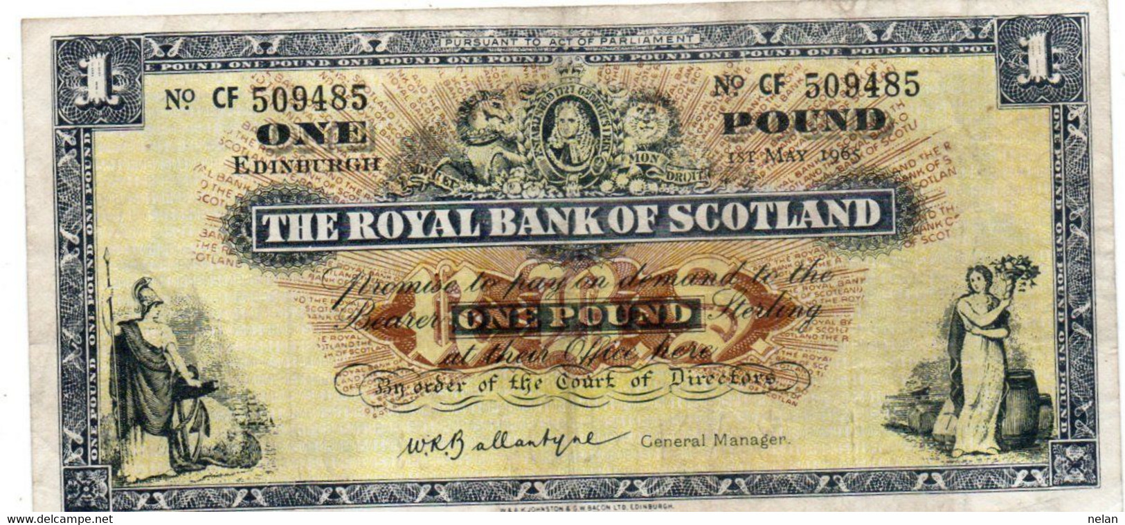 The Royal Bank Of Scotland 1 Pound 1965 P-325a7  Edinburgh - 1 Pound