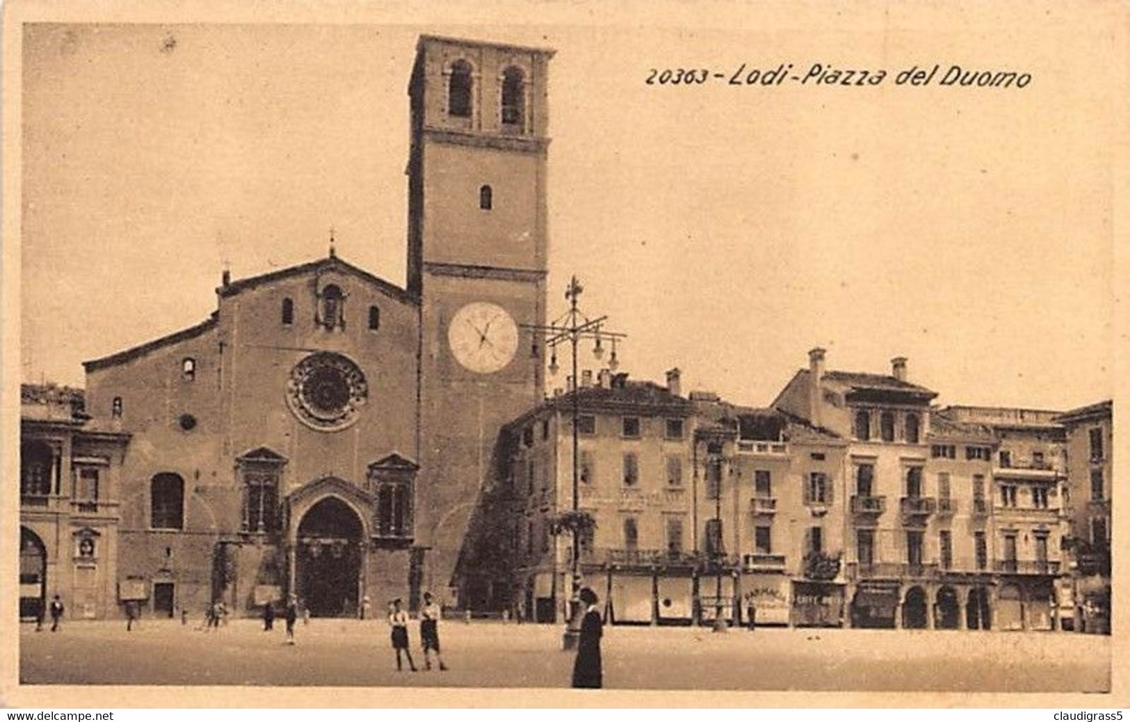 3154"  LODI- PIAZZA DEL DUOMO " ANIMATA  AUTO ANNI 30 - Lodi