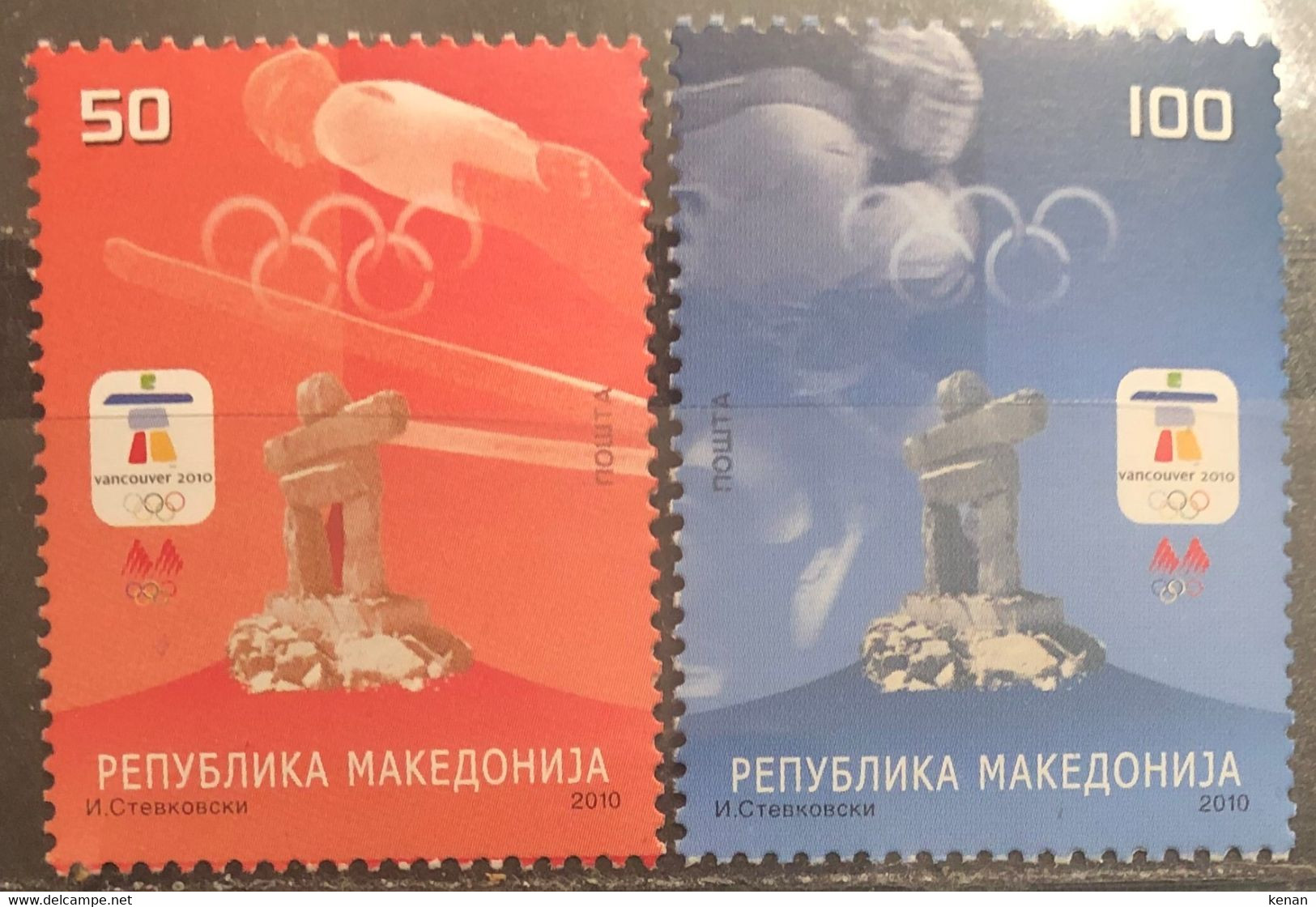 Macedonia, 2010, Mi: 535/36 (MNH) - Winter 2010: Vancouver