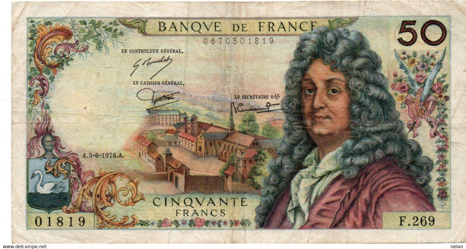 Banque De France 50 Francs 1975 P-148e2 Jean Racine - 50 F 1962-1976 ''Racine''